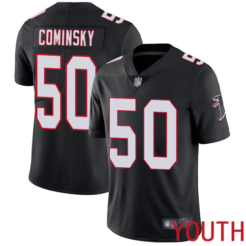 Atlanta Falcons Limited Black Youth John Cominsky Alternate Jersey NFL Football #50 Vapor Untouchable->youth nfl jersey->Youth Jersey